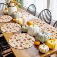 thumbnail image 3 of Fall Round Placemats Set of 4 Autumn Maple Leaves Place Mats Thanksgiving Woven Placemat Orange Fallen Leaf Linen Circle Braided Table Mat for Kitchen Dining Table Autumn Party Home Decor 15 Inch, 3 of 9