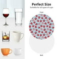 thumbnail image 6 of Fuzoiu Strawberries Print Leather Coasters Set,Drink Coasters Set of 4,for Tabletop Protection, Durable PVC Coasters,Home Décor and Housewarming Gift-Round Shape, 6 of 6