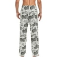 thumbnail image 2 of HPINK-T Mens Sleep Pajama Pants Set Bottoms Motorcycle Lettering Fleece Lounge Sleepwear PJs S, 2 of 7
