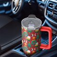 thumbnail image 5 of Green 30oz Xmas Tumbler with Straw and Handle, Snowman Stainless Steel Insulated Cup Holiday Gift for Women Men, 5 of 5