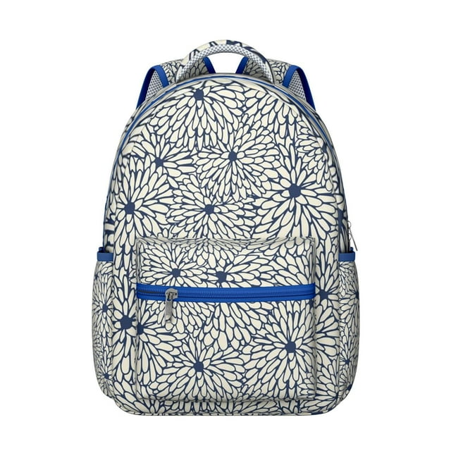 Boho Floral School Backpack for Students Durable and Wear-Resistant Students’s Backpack with Vintage Botanical Garden Print, Perfect for School and Travel