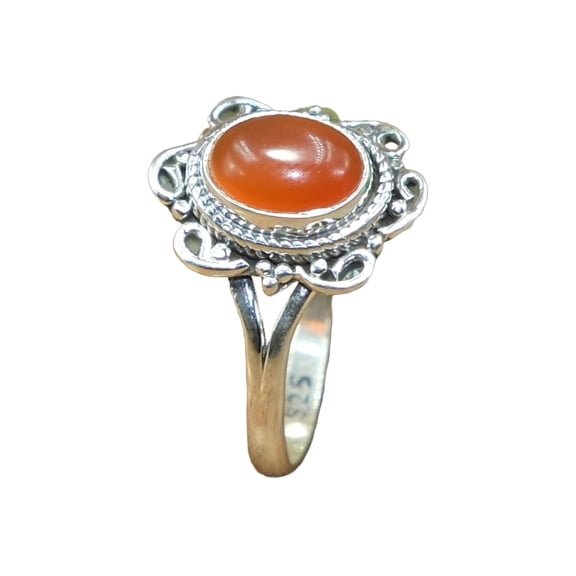 Red Carnelian Gemstone 925 Sterling Silver Handmade Statement Ring Red Stone Ring Gift Jewelry