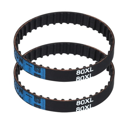 2 Pcs 80XL Rubber Timing Belt 40 Teeth Geared Belt 5.08mm Pitch x 10mm Width