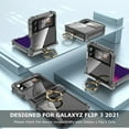 thumbnail image 5 of Galaxy Z Flip 3 Case with Hinge Protection Clear Samsung Flip 3 Case with Kickstand Protective Cover for Samsung Galaxy Z Flip 3 5G (2021) - Black, 5 of 12
