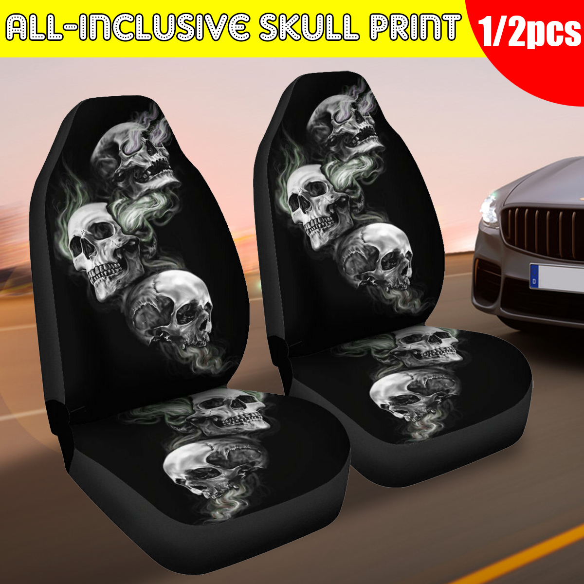 skull seat covers walmart