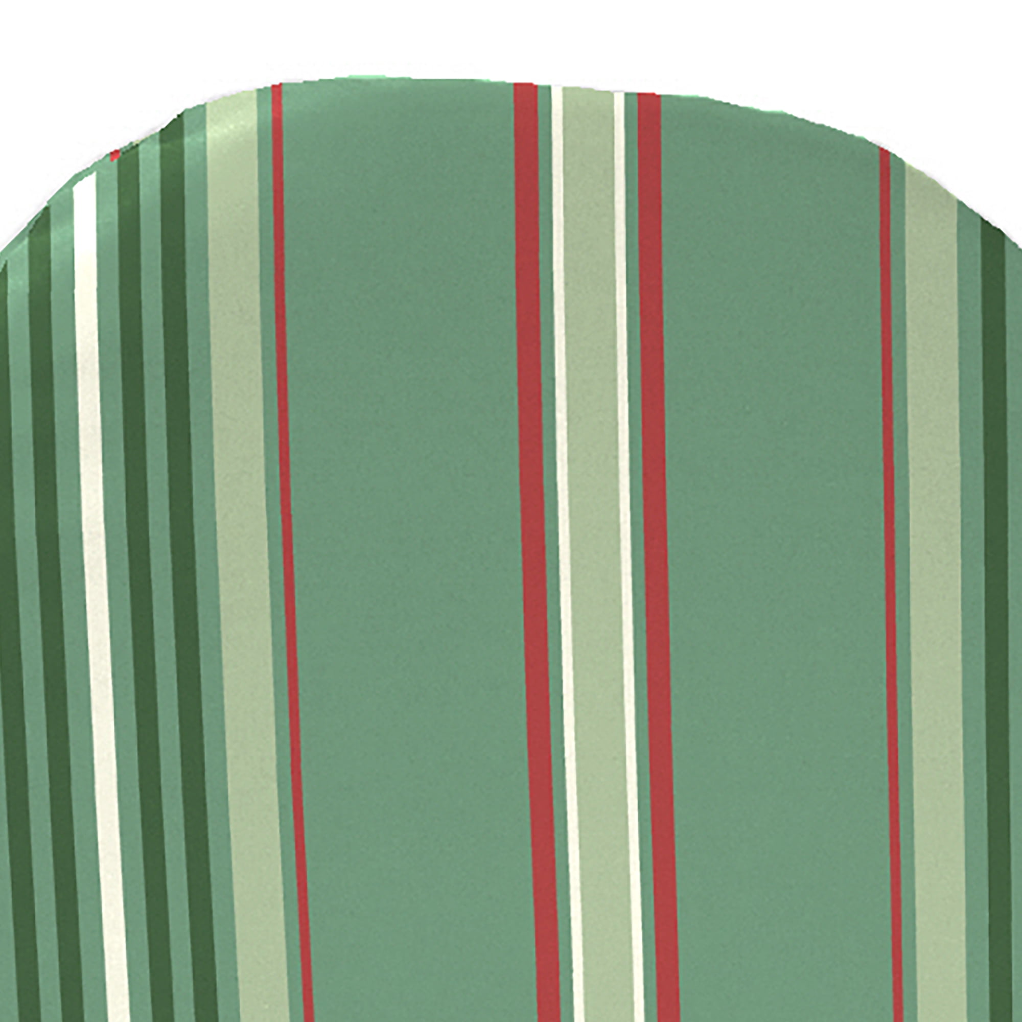 Jordan Manufacturing 50.5" x 19" Juanita Almond Green Stripe Rectangular Outdoor Adirondack Chair Cushion with Ties