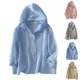 thumbnail image 1 of Neewe Women Cotton Breathable Hooded Sun Protection Sweatshirt Loose Fit Casual Button Hoodies with Pocket 2026, 1 of 8