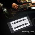 thumbnail image 2 of Estuche para pastilla de guitarra de metal con dos ranuras, cubierta Humbucker de latón para guitarras eléctricas, color plateado, 2 of 8