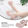 thumbnail image 3 of GOOHOCHY Fashionable Pink High Heeled Shoes for Women with Sturdy PU and Rubber Material, Comfortable Fit Size 7.5, 3 of 8