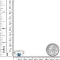 thumbnail image 3 of Gem Stone King 10K White Gold Solitaire Ring Persian Blue Round Moissanite 1.00cttw (Size 6), 3 of 4