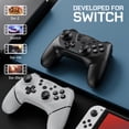 thumbnail image 3 of Fousixdi Wireless Controller for Switch 2/Switch/Lite/OLED, 2 pack, Turbo/Ergonomic (Black&White), 3 of 8