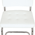 thumbnail image 6 of Breuer Chair Company Aurora Cushion Seat & Cushion Back Bauhaus Cantilever Side Chair w/ Chrome-Plated Steel Frame & Inca 01 White Vinyl (Artificial Leather), 6 of 16