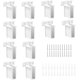 thumbnail image 1 of 12 Pack Wire Shelf End Brackets,Heavy Duty White Plastic Closet Shelves Brackets, 1 of 5