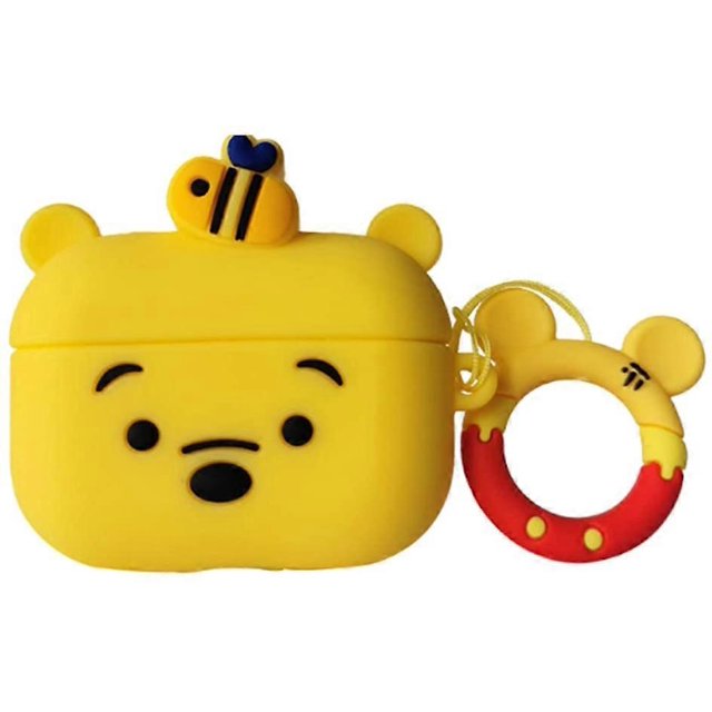 Funda protectora de silicona para Airpods de 3.ª generación, diseño de Honey Winnie, adorable y divertida, con dibujos animados 3D para niños, niñas, adolescentes y mujeres.