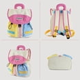 thumbnail image 5 of URSOFINE Color Block Drawstring Backpack Lightweight Large Capacity Casual Daypack, 5 of 8