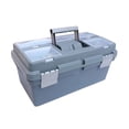 thumbnail image 1 of Caja de Almacenamiento de Herramientas Portátil, Organizador, Bandeja Interior Extraíble, Accesorios Multifuncionales, Caja de Almacenamiento, Estuche Gris shamjiam Estuche de almacenamiento multipropósito, 1 of 8