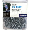 Peerless #2 Straight Link Coil Chain, Zinc, 10'