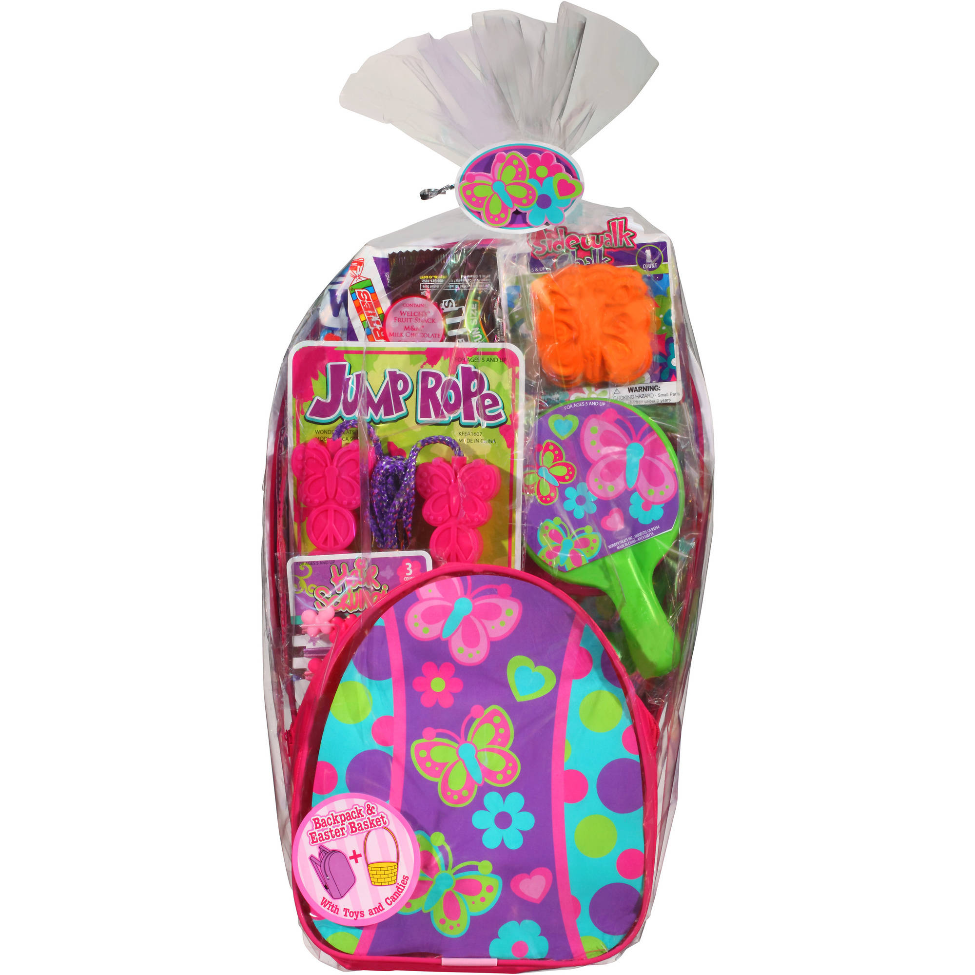 Wondertreats Butterfly Backpack & Easter Basket with Toys and Candies