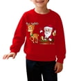thumbnail image 3 of YunPes Merry Christmas Reindeer and Snowman Print Kids Casual Sweatshirt Crew Neck Top 18 Month Boy Sweater, 3 of 6