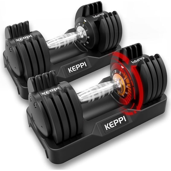 Adjustable Dumbbells Set of 2, Quick Adjust Weights for Home | 25LB/40LB/60LB All in 1 Weights Dumbbells Set with Safe Locking System, Anti-Slip Handle, Space-Saving Storage Tray