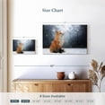 thumbnail image 4 of Elephant Stock Dreamy Winter Fox Wall Art - Horizontal Canvas Wall Art - Living Room Wall Decor - Animal Canvas - Blue And Black Decor - 12" x 8", 4 of 8