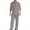 *1-Gray, variant on VBVC Men's 2 Piece Linen-Cotton Hooded Set,Henley Button Shirt and Drawstring Pant For Men,Black,S-3XL
