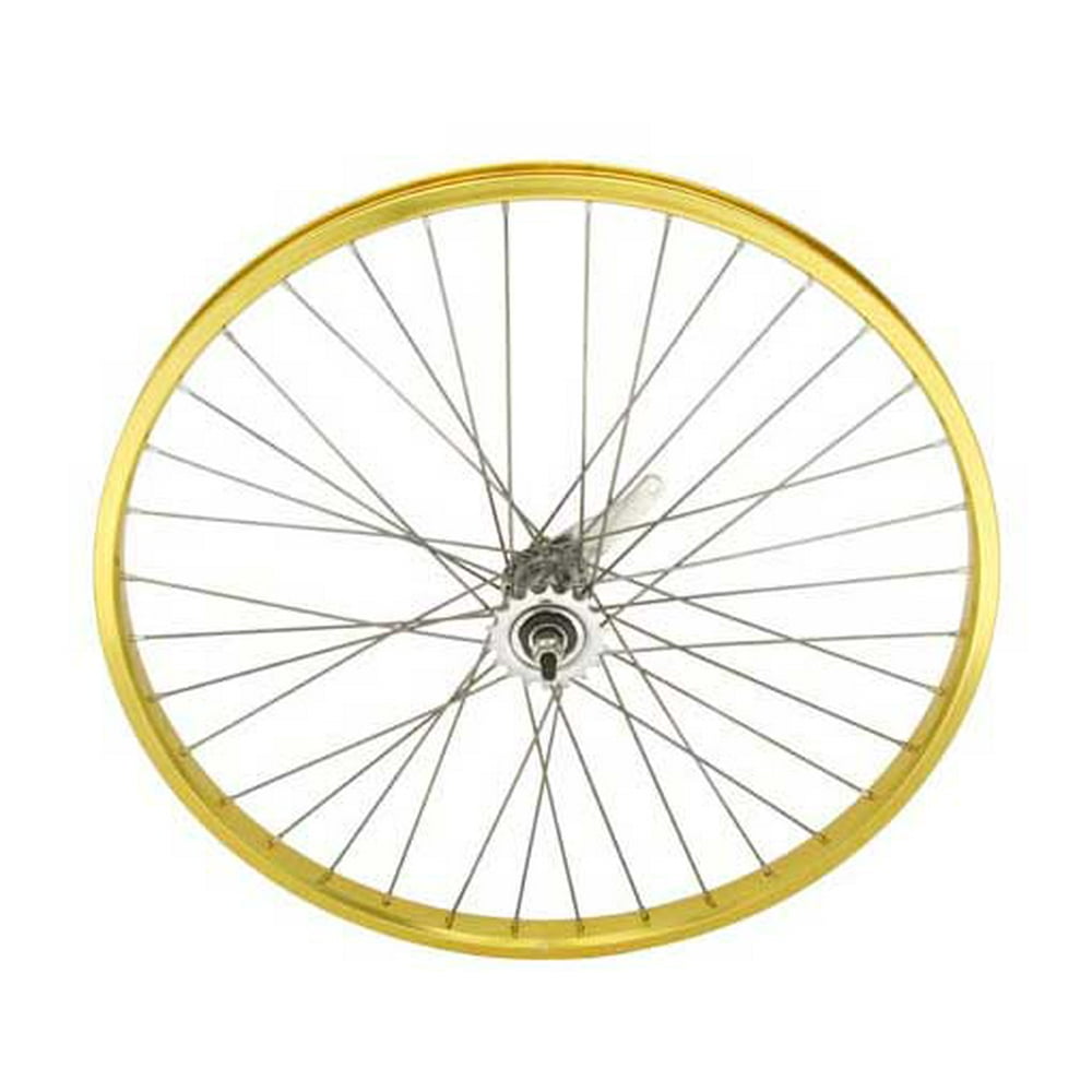yellow bike wheels