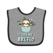 Inktastic Teacup Raccoon I Love My Abuelo Boys or Girls Baby Bib