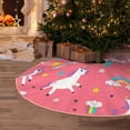 thumbnail image 5 of Rateoe Yoga Unicorn Pattern Christmas Tree Skirt with Ties , Christmas Tree Decorations, Farmhouse Christmas Decor Xmas Holiday Decorations-30", 5 of 6