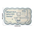 thumbnail image 2 of KKOUHVY Bathroom Rugs, Wavy Edge Cute Irregular Bath Mat, Absorbent Dries Quickly Non-Slip Soft Bathroom Decor, Suitable for Tub&Shower, 2 of 5