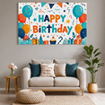 thumbnail image 6 of Colorful Party Backdrop Banner with Balloons Stars Presents Happy Birthday Background for Birthday Party Photography Props Decors Celebration Event Decorations, 6 of 8