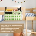 thumbnail image 6 of Ryvnso Bedside Caddy Green Checkered Bedside Storage Bag Hanging Organizer, 6 of 8