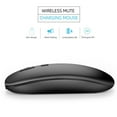 thumbnail image 3 of HXSJ M90 Dual Mode Wireless Mouse BT5.0 2.4G Optical Mouse Ergonomic Rechargeable Mice 1600DPI(Silver), 3 of 8