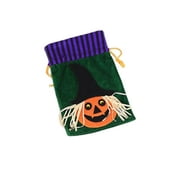 Thinsony Halloween Candy Bag Party Supplies DIY Drawstring Bags Accessories Present Holders Packing Pouch Festival Celebration Props Orange cat
