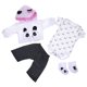 thumbnail image 1 of Ropa de juguete para bebé Reborn de 17 a 18 pulgadas para muñeca niña, accesorios de atuendo de panda, 4 piezas de ropa a juego, regalo de Navidad, 1 of 8