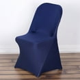 BalsaCircle 10 Navy Blue Spandex Stretchable Chair Covers for Banquets ...