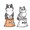 Gray Cute Chubby Cat, variant on Yayeee Table Runner 70 inches Long Home Kitchen Dinning Party Decoration, Beige Cute Cat