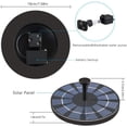 thumbnail image 4 of Roofei Solar Bird Bath Fountain Pump, Upgrade 1.4W Solar Fountain with 4 Nozzle, Free Standing Floating Solar Powered Water Fountain Pump for Bird Bath, 4 of 7