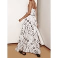 thumbnail image 5 of JYYYBF Women’s Summer Long Dresses Floral Print Sleeveless Spaghetti Strap Flowy Beach Dress, 5 of 8
