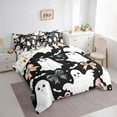 thumbnail image 3 of Castle Fairy Halloween Skull 7-Piece Twin Bedding Sets for Children,Bow Ghost Bedding Comforter Set,Gothic Style Breathable Sheet Sets,Super Cozy Room Decor, 3 of 8