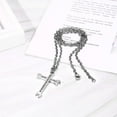 thumbnail image 2 of Flongo Unisex Cross Necklace, Wrench Cross Pendant Necklace For Women And Men, I CAN DO ALL THINGS Titanium Steel Necklace, Classic Amulet Necklace Women’s Men’s Jewelry Gift, 22 Inch Chain, 2 of 7