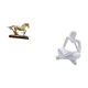 thumbnail image 5 of Figura de caballo,Escultura de caballo en miniatura coleccionable,Estatua de animal de adorno de caballo de resina para decoración del hogar,Figura de lector abstracto,Estatua de pensador, 5 of 8