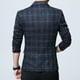 thumbnail image 4 of Traje de primavera para hombre, de talla grande, estilo occidental, informal, con un solo botón, para jóvenes, 4 of 5