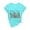 Bleu Ciel, variante sur T-shirts pour Femmes « Hapiness Is Being A Nana » 2026 Été Décontracté Manches Courtes Col en V Mignon T-Shirts Graphiques Grand-Maman T-Shirt Fête des Mères