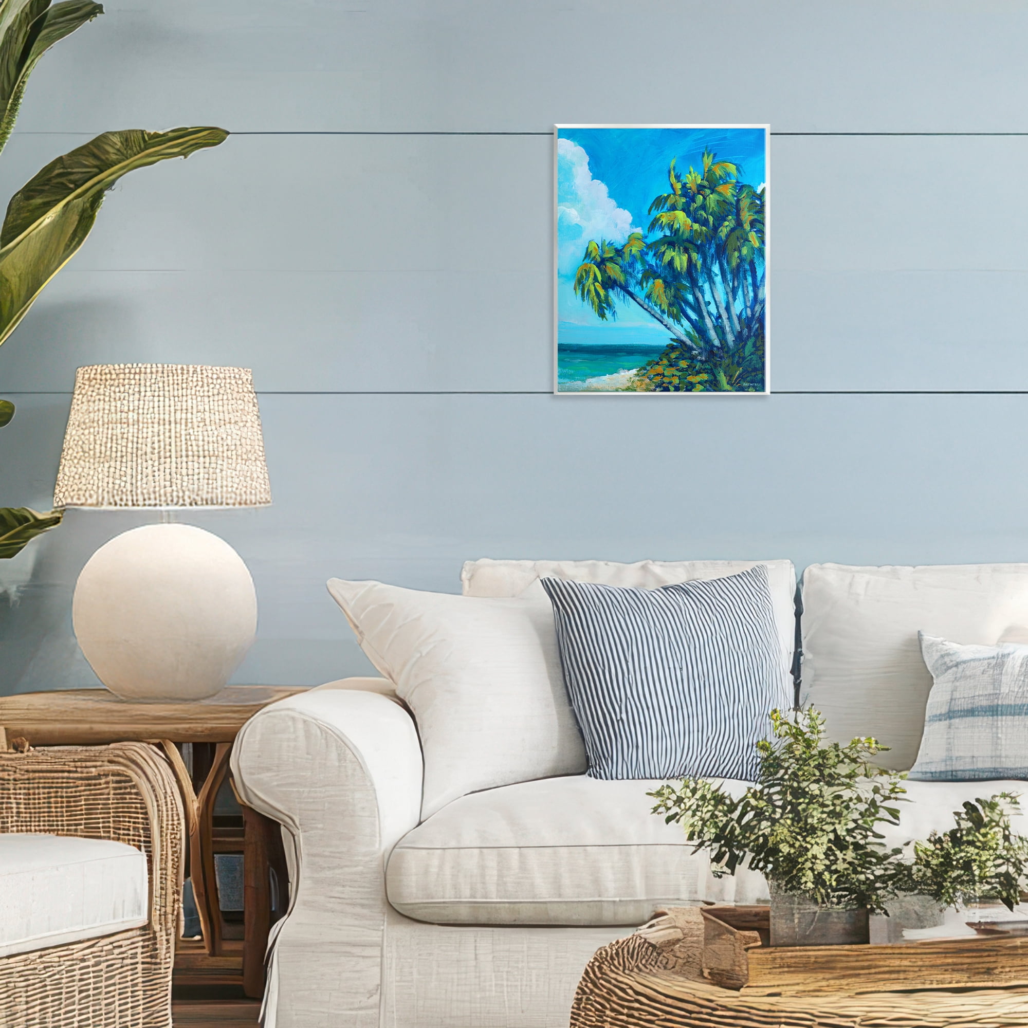 Stupell Industries Cerulean Sky & Palms Wall Plaque Art, design by Dan Meneely
