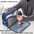 thumbnail image 2 of Ladies Toiletry Bag Large Travel Toiletry Bag Waterproof Cosmetic Bag with 3 Compartments, 2 of 5