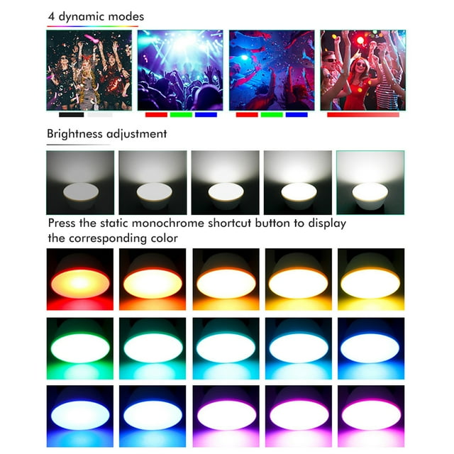 Bombilla inteligente LED RGB Jadeshay 450 lm