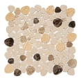 thumbnail image 3 of Oasis Gobi Brown Pebble Stone Look Natural Stone Mosaic Wall and Floor Tile, 3 of 8
