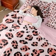 thumbnail image 4 of Castle Fairy Animal Leopard Print Bedding Comforter Set 7 Pieces for Adults Female Women,Dreamy Princess Full Bedding Set Lightweight,Old Fashion Wildlife Cheetah Print Fitted Sheet Flat Sheet, 4 of 8