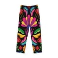 thumbnail image 4 of Bingfone Colorful Floral Embroidery Mexican Mens All Over Print Sleep Pajama Pants-Small, 4 of 9